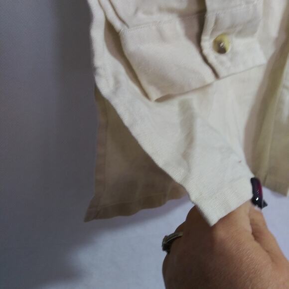 REAL Comfort Vintage 100% LINEN Beach Coastal Button-Up Shirt Size M - Picture 5 of 6